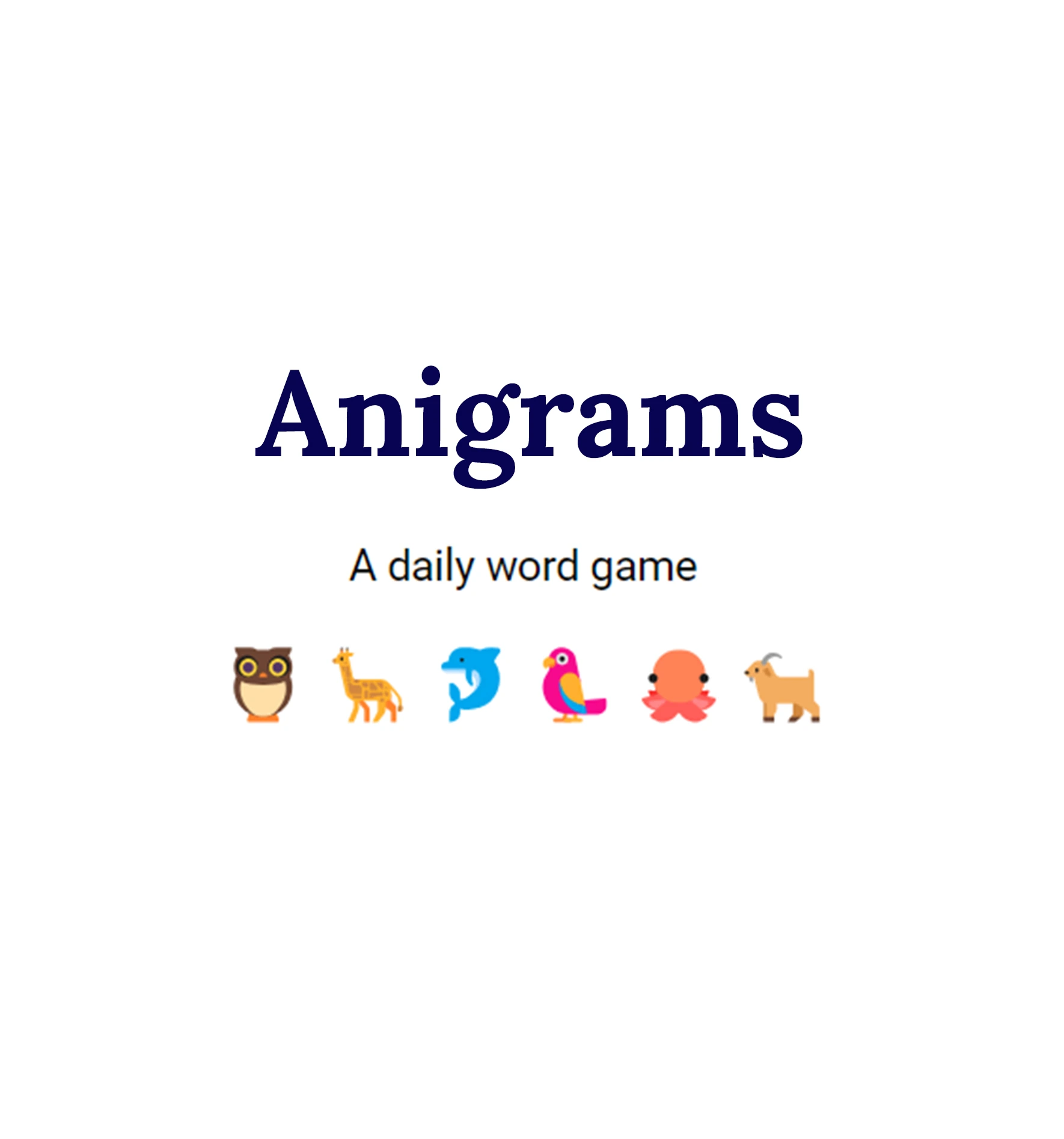 Anigrams Game